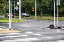 Skrzyżowanie alei Wielkiej Wyspy z ulicą Mickiewicza i aleją Paderewskiego